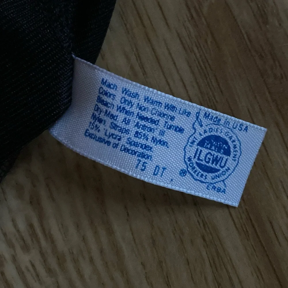 Vintage 80s 90s Maidenform Camisole Lingerie Sleepwear Black Lace sz 40 - Picture 7 of 9